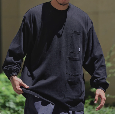 YVONLI Lucky button Cotton crew neck long-sleeve