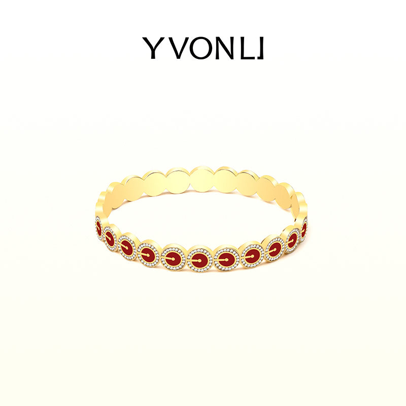 Yvon Li"Uppermost"série rond grand bijou bracelet