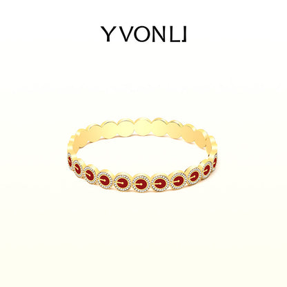 YVONLI"Uppermost"series round large gemstone bracelet