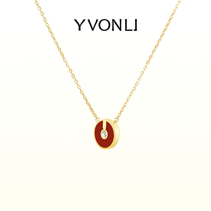 YVONLI"Uppermost"series round gemstones necklace