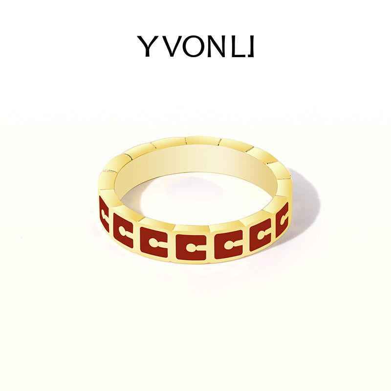 YVONLI“Uppermost”série Quadrat Ring ​