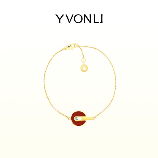 YVONLI"Uppermost"series round single rope gemstone bracelet