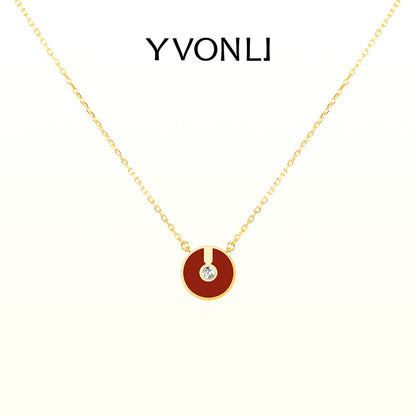 YVONLI"Uppermost"series round gemstones necklace