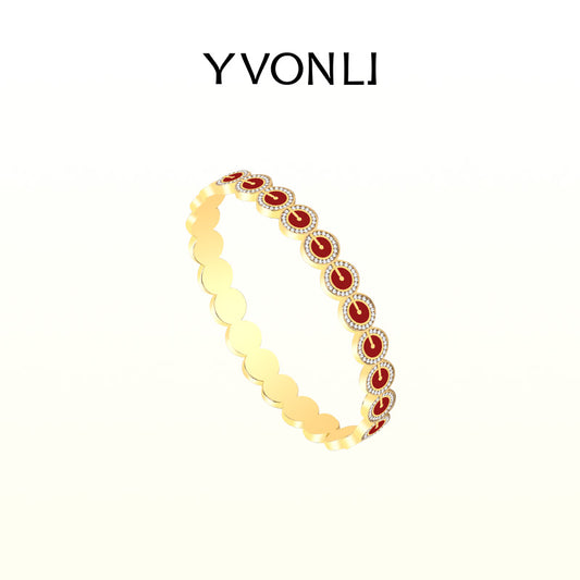 YVONLI“Uppermost”série Runden Groß Juwel Armband