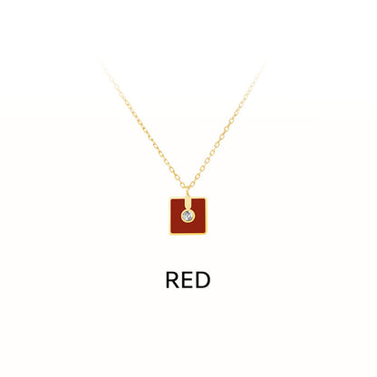 YVONLI"Uppermost"series square gemstone necklace