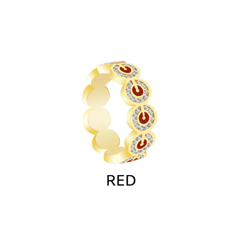 YVONLI"Uppermost"series round large gemstones ring