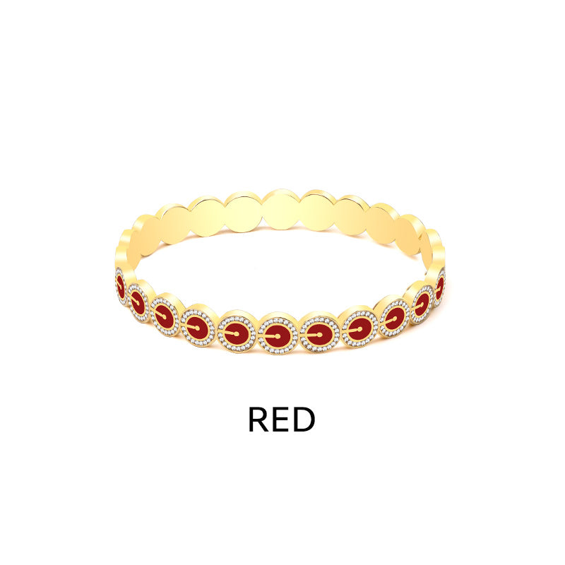 Yvon Li"Uppermost"série rond grand bijou bracelet